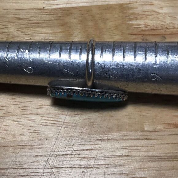 Ring, Kingman Turquoise and Sterling Silver Ring, size 7.5, NEW, Handmade, Made - Picture 7 of 9